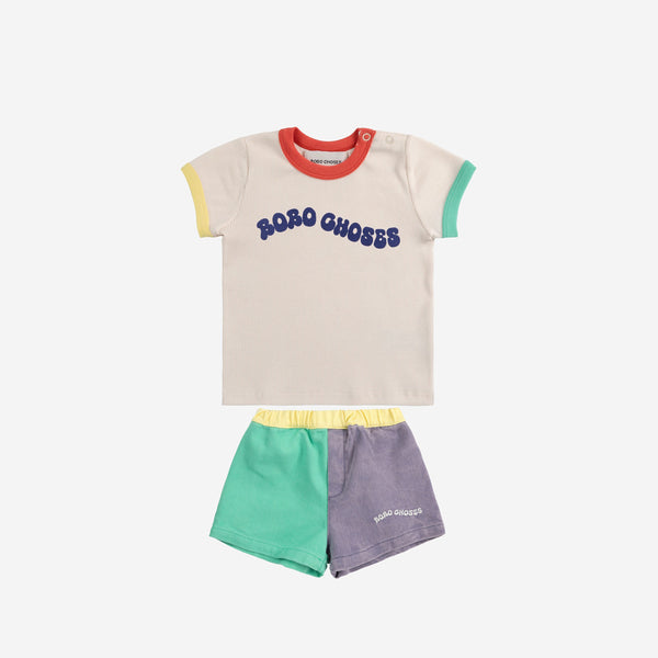 Baby Wavy Bobo Choses T-Shirt & Color block shorts "Outfit set"