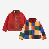 Multicolor Tiles Reversible Sheepskin Jacket