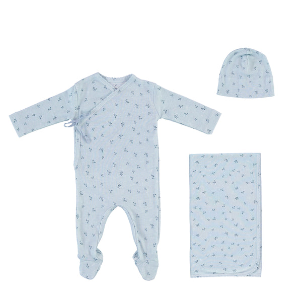 Blue- Leaf Lou Baby Boy 3 Pieces Set