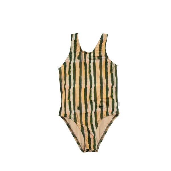 Stripes Swimsuit and matching swimming shorts