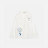 Bouquet embroidered shirt