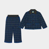 Dark Navy Checkered Jacket & Pants