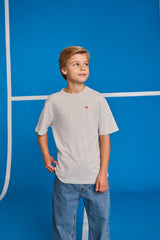 Grey Melange Silas T-Shirt Logo