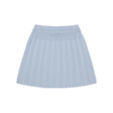 Pale Blue Tee & Pleated Skirt