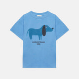 Embroidered Blue Dog Sweatpants and t-shirt