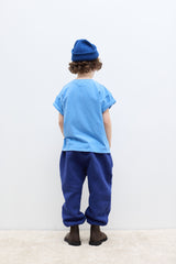 Embroidered Blue Dog Sweatpants and t-shirt