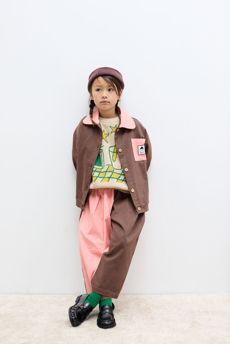 Good News Club bicolor denim Outfit Set