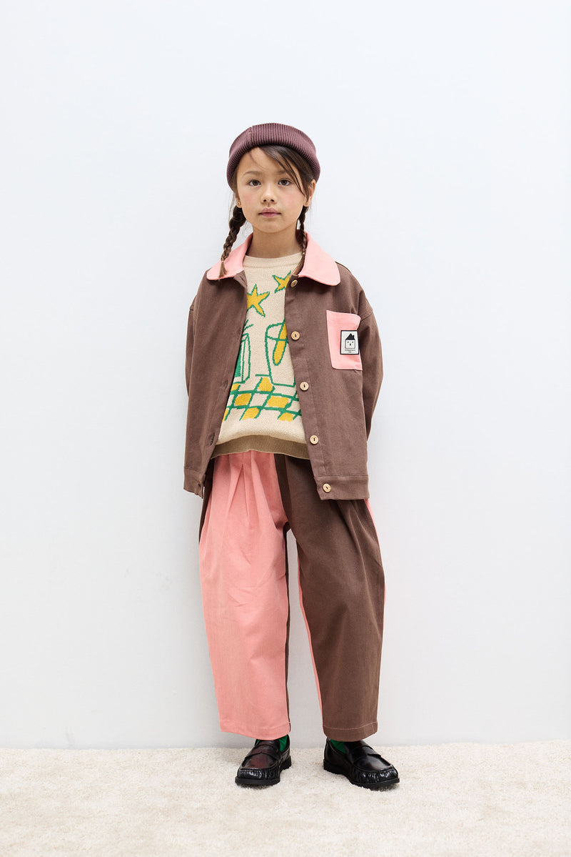 Good News Club bicolor denim Outfit Set