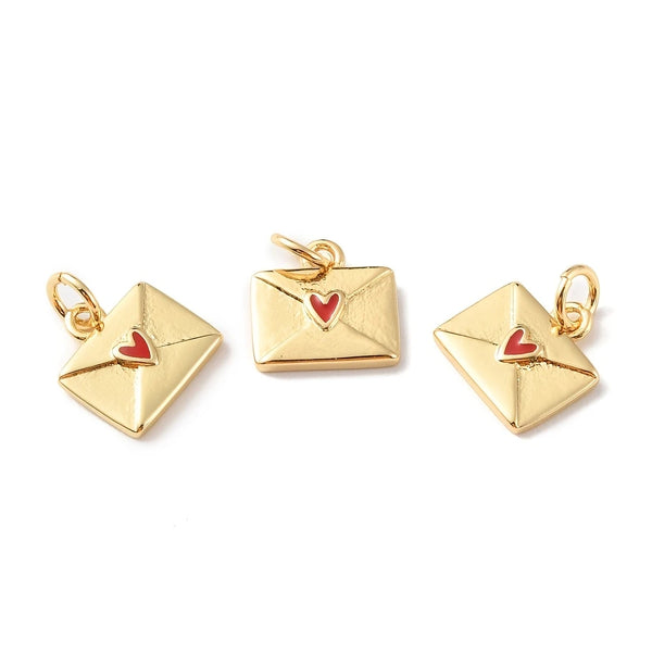 Golden Plated Envelope Charm