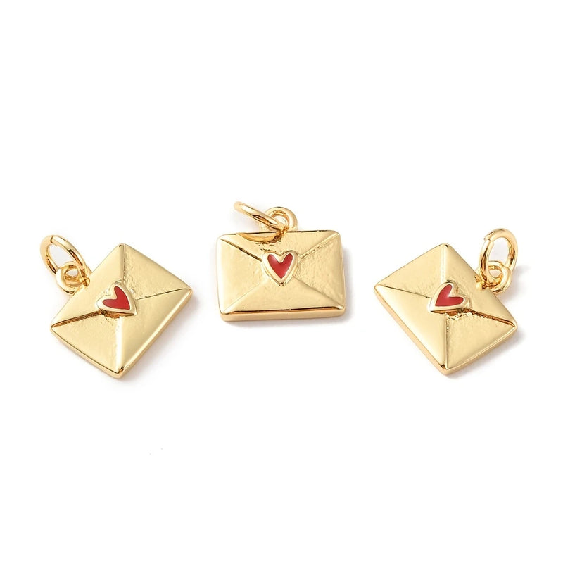 Golden Plated Envelope Charm