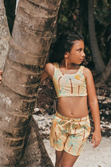 reversible PALMERAS SWIM suit and shorts