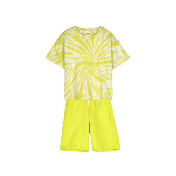 Lime Tie Dye T-shirt Lime Shorts (Outfit Set) Adult