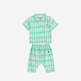 Baby Lucky Fish all over woven blouse & Pants