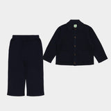 Dark Navy Felted Jacket & Pants