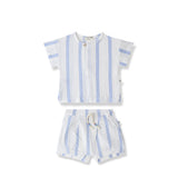 Ultramarine Striped short Baby Set