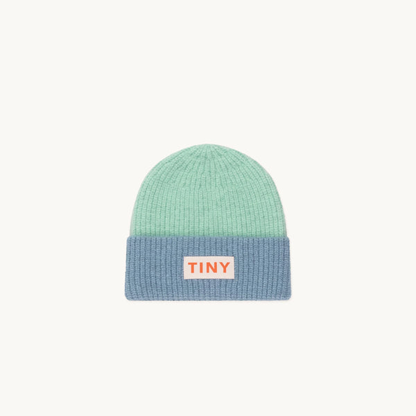 COLOR BLOCK BEANIE emerald/warm blue