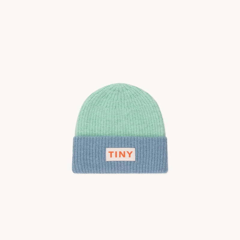 COLOR BLOCK BEANIE emerald/warm blue