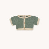 GOMMU MICRO STRIPES  CARDIGAN *CREAM/GREEN*