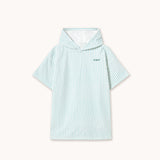 Cyan Fine Stripes Poncho Towel