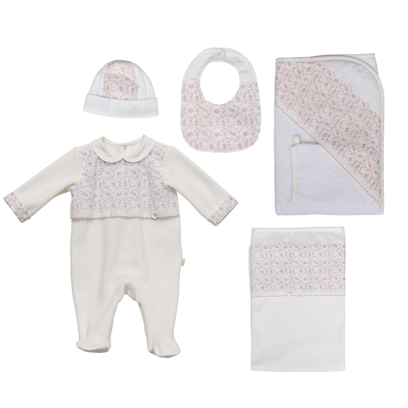 baby kit - pink embroidery