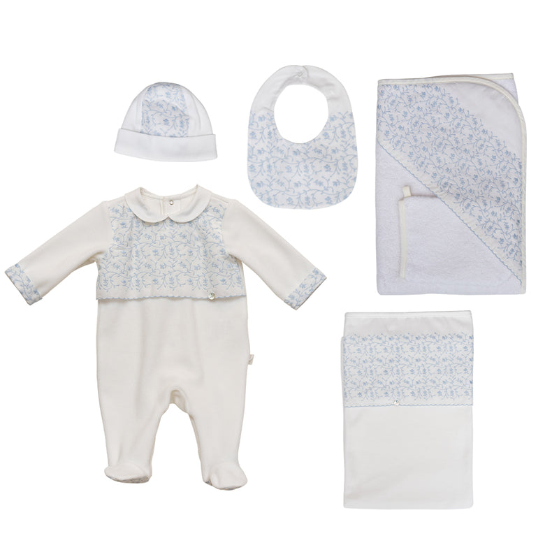baby kit - blue embroidery
