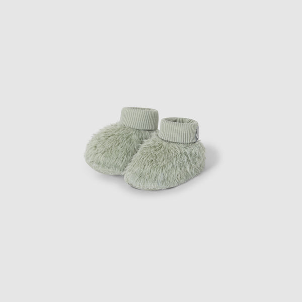 Green Baby Booties