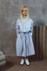 Jade Blue/Milk Stripes Shirt & Lynn Skirt