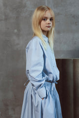 Jade Blue/Milk Stripes Shirt & Lynn Skirt