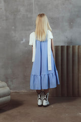 Beth Sky Blue Satin Dress