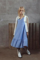 Beth Sky Blue Satin Dress