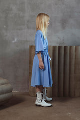 Dale Sky Blue Satin Dress