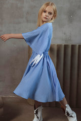 Dale Sky Blue Satin Dress