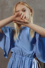 Dale Sky Blue Satin Dress