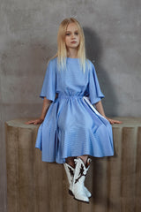 Dale Sky Blue Satin Dress