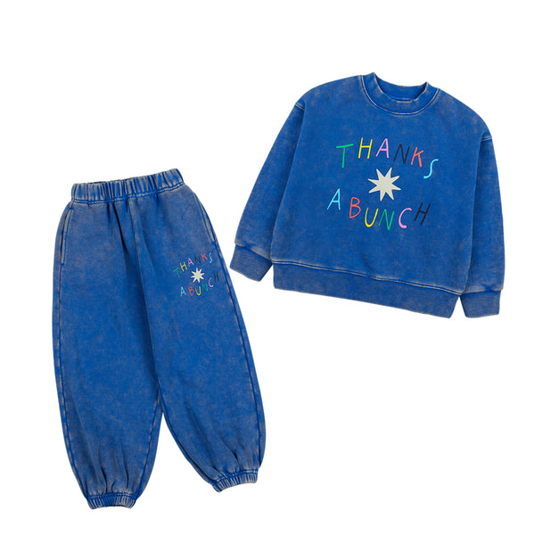 baby Blue Thanks Sweatshirt & Pants "Outfit Set"