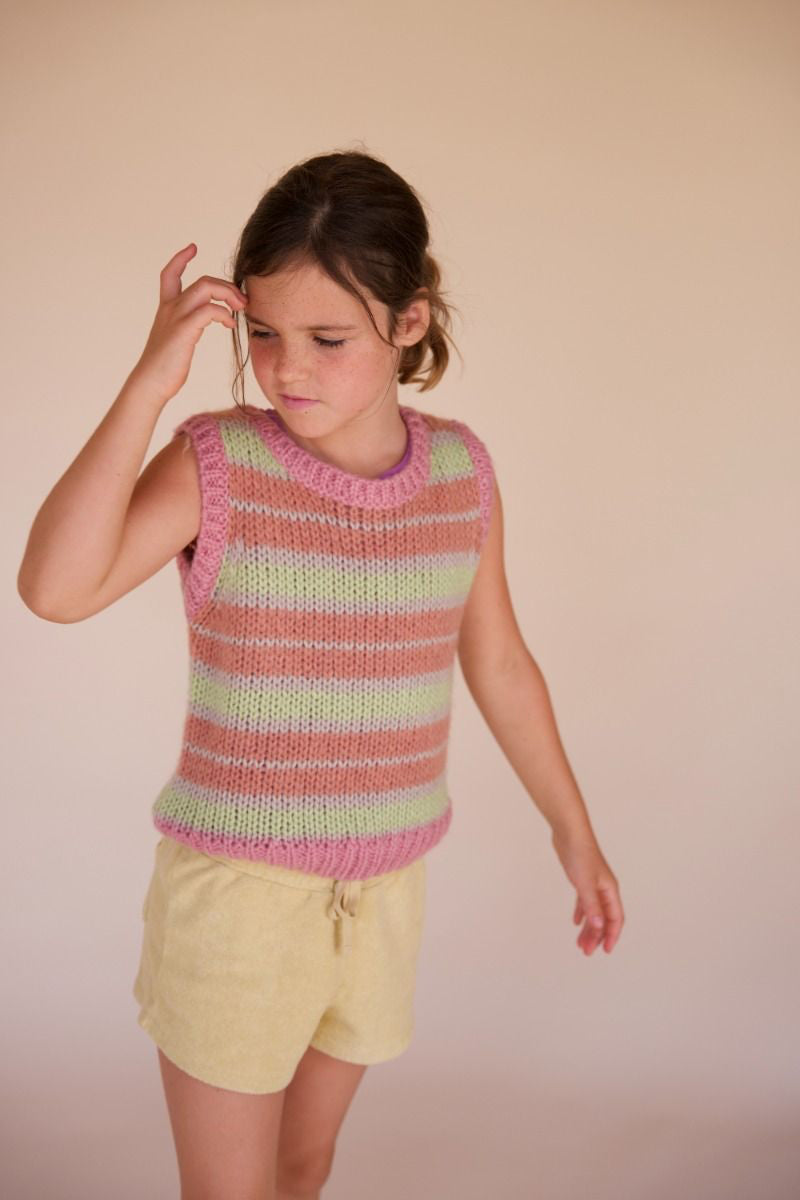 Pastel Tripe Knitted Spencer