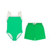 Solid Grass swimsuit and matching shorts