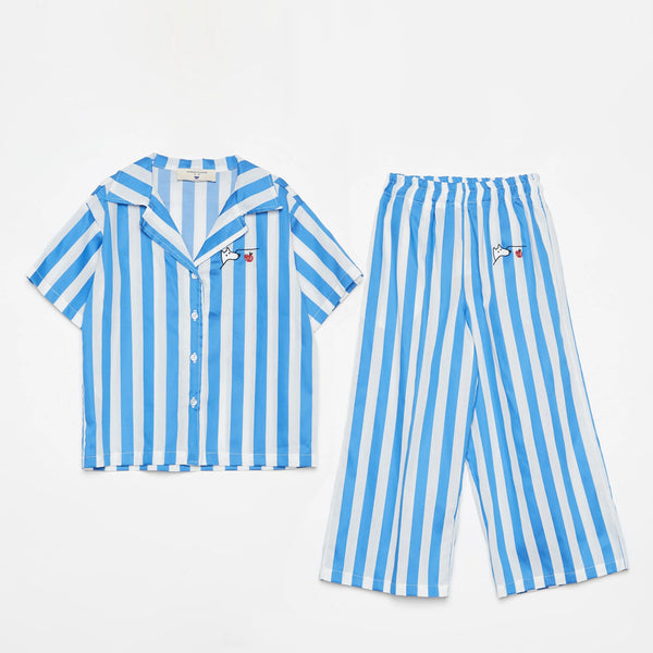 Blue stripes shirt & pants "Outfit Set"