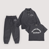 Galactic Grey Melange 3 pcs Tracksuit