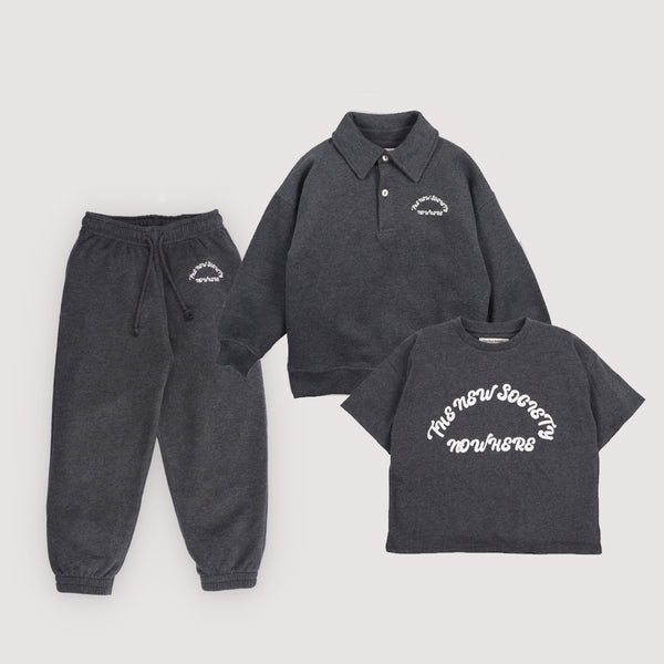Galactic Grey Melange 3 pcs Tracksuit
