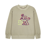 Light Khaki Flower Tracksuit