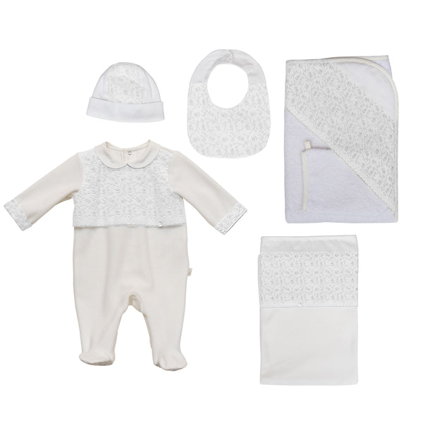 baby kit - white embroidery
