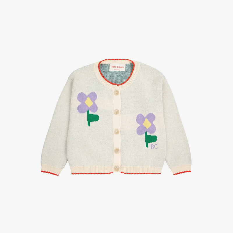 Baby Pansy Flower cardigan