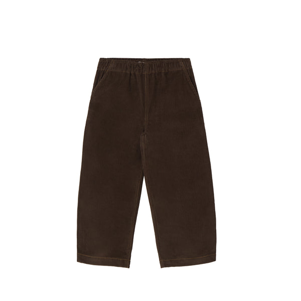 Brown Tiny Solid Woven Pant