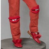 Red Hems Blouse & Krissie Trousers