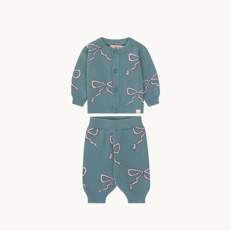 Bow Baby Set - warm blue