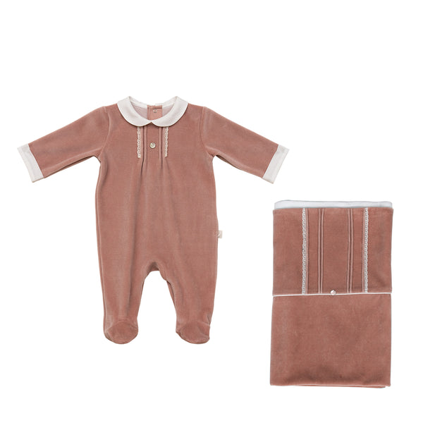 velvet Baby set (misty rose)