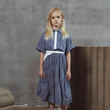 Cora Navy Stripes Dress