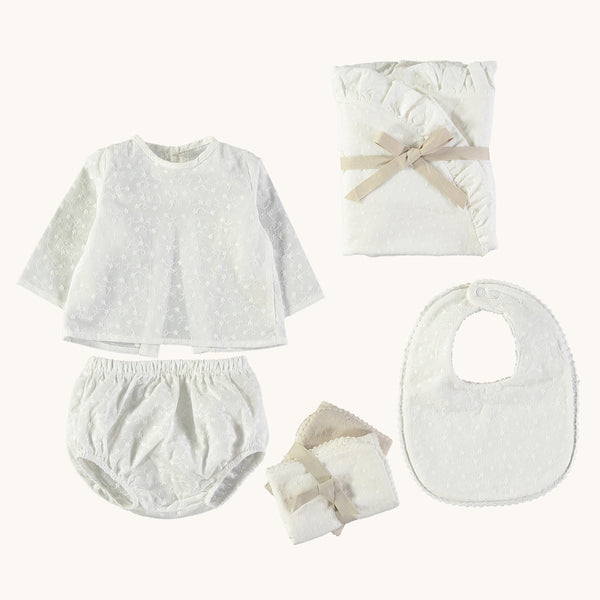 White Basilea "4 Pieces Baby Set"