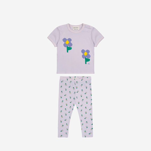 Baby Pansy Flower T-shirt & Leggings "Outfit Set"